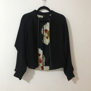 Reversible Floral Bomber Jacket